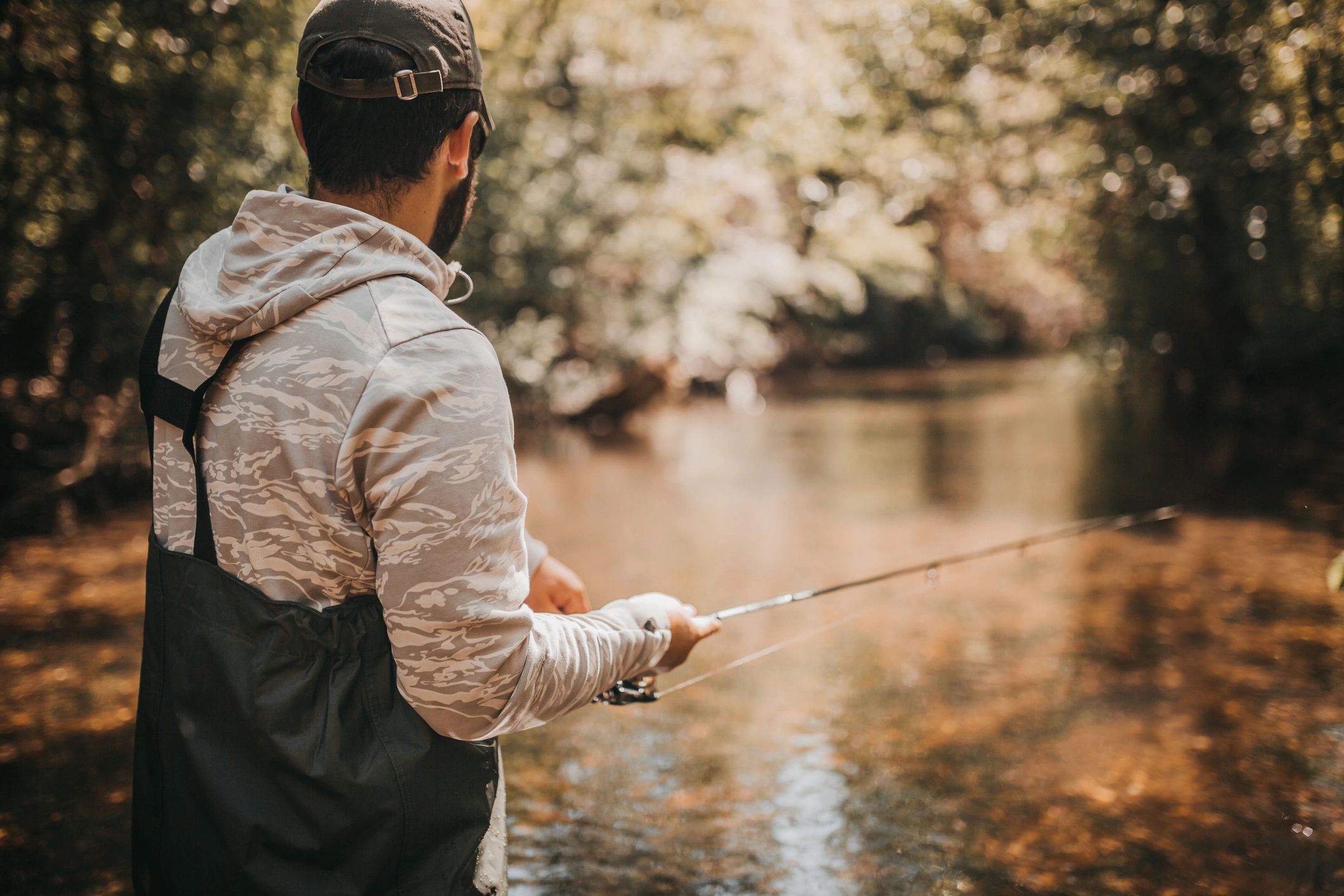 Man Fly Fishing