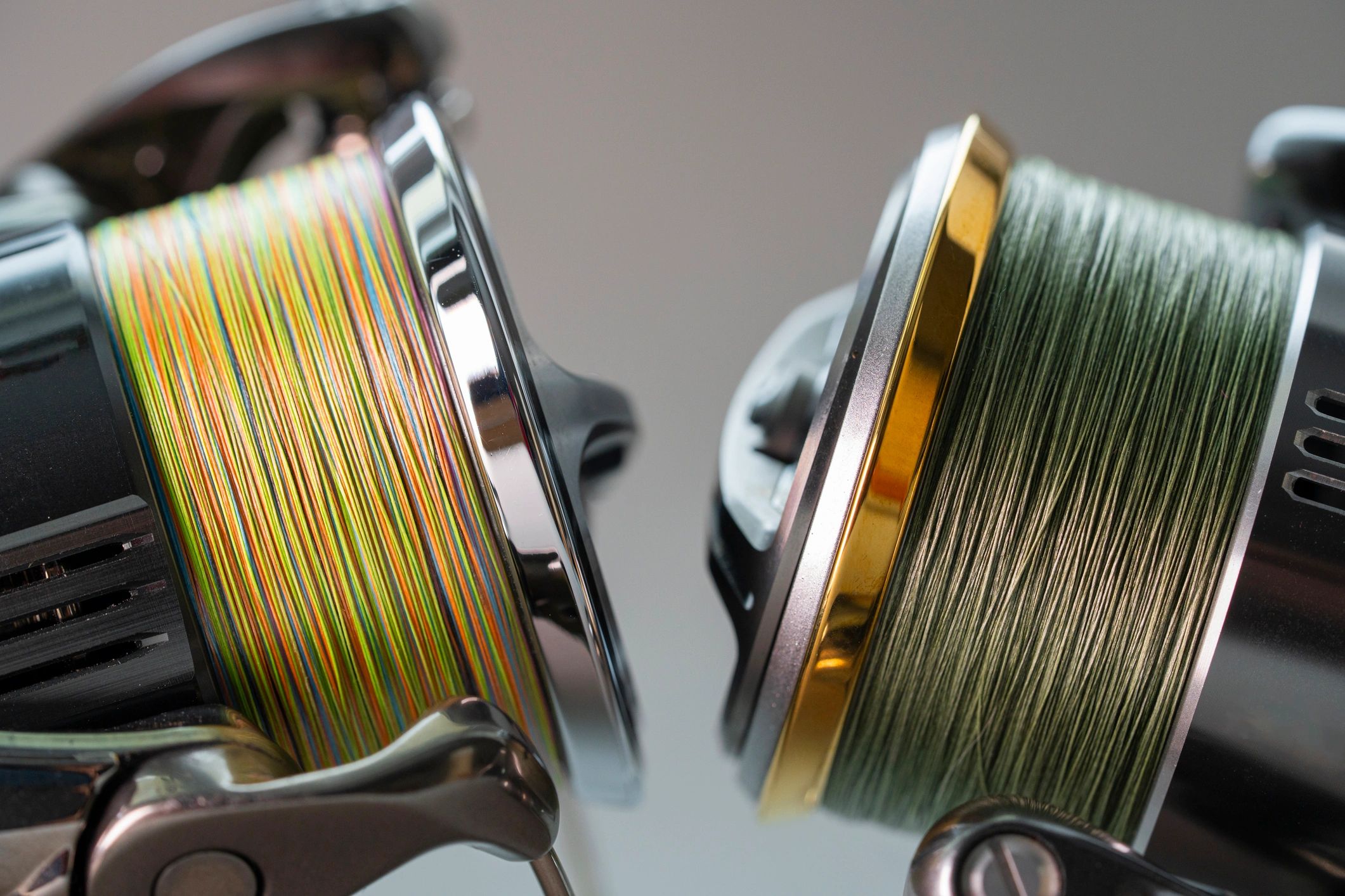 Close-up of fishing reels representing gear content and site functionality